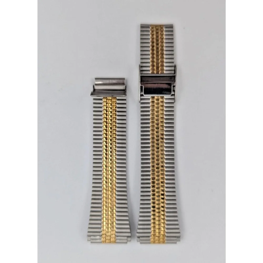 Speidel Gold Silver Stainless Steel Men Watch Band